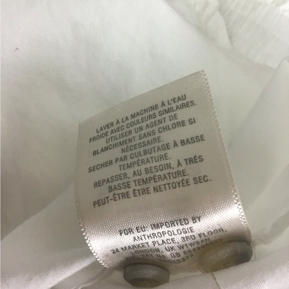 Anthropologie White Off-Shoulder Tunic Relaxed Fit - Picture 5 of 10